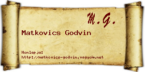 Matkovics Godvin névjegykártya